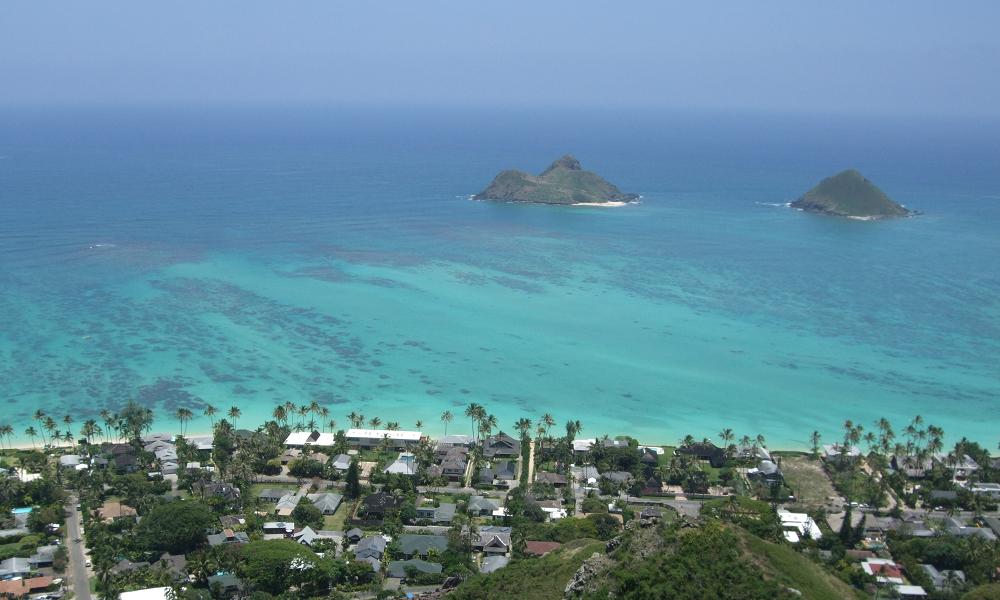 Lanikai Beach from Kaiwa Ridge Trail