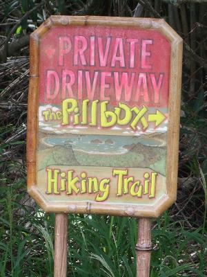 The Sign of The Pillbox Hiking Trail